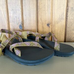 Women's Chaco Strappy Sandals - Black, Pink & Olive